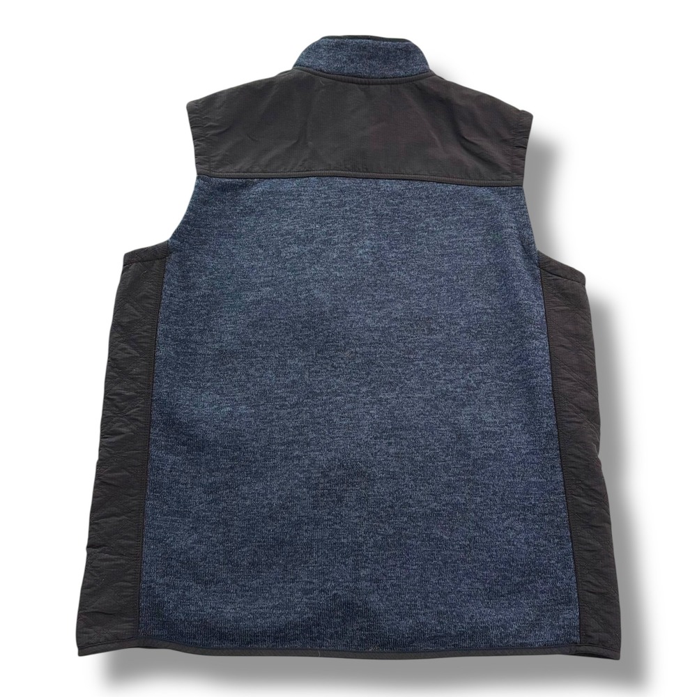 Orvis Men's XL Blue Heathered Fleece Full Zip‎ Vest Zippered Pockets Outdoor - Picture 4 of 9